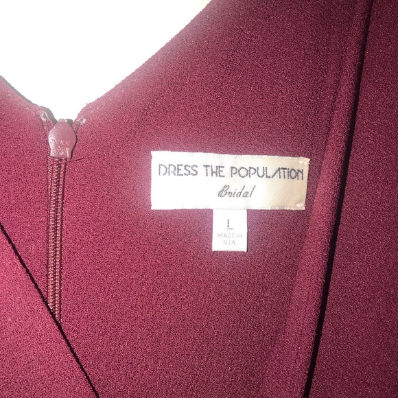 Dress the Population Burgundy Iris Dress - Picture 8 of 9